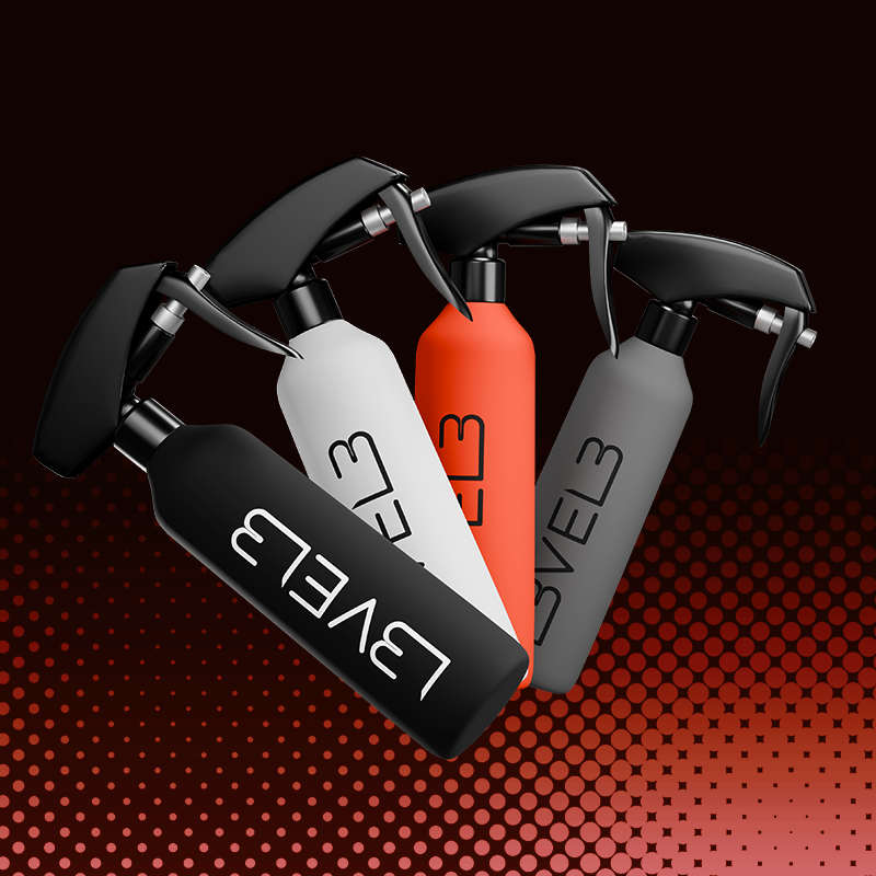 Rubberized Spray Bottles 4-Pack