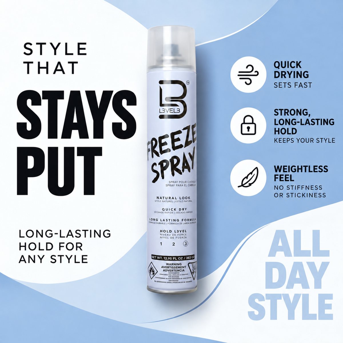 Congelar spray para el cabello