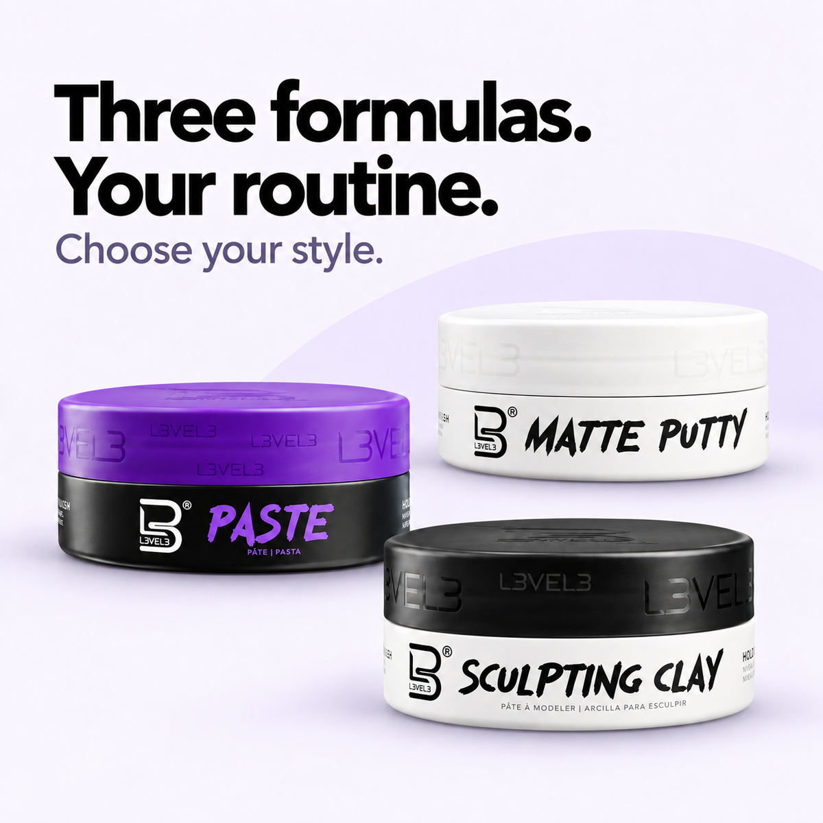 Paquete de 3 discos para peinar el cabello, combinables