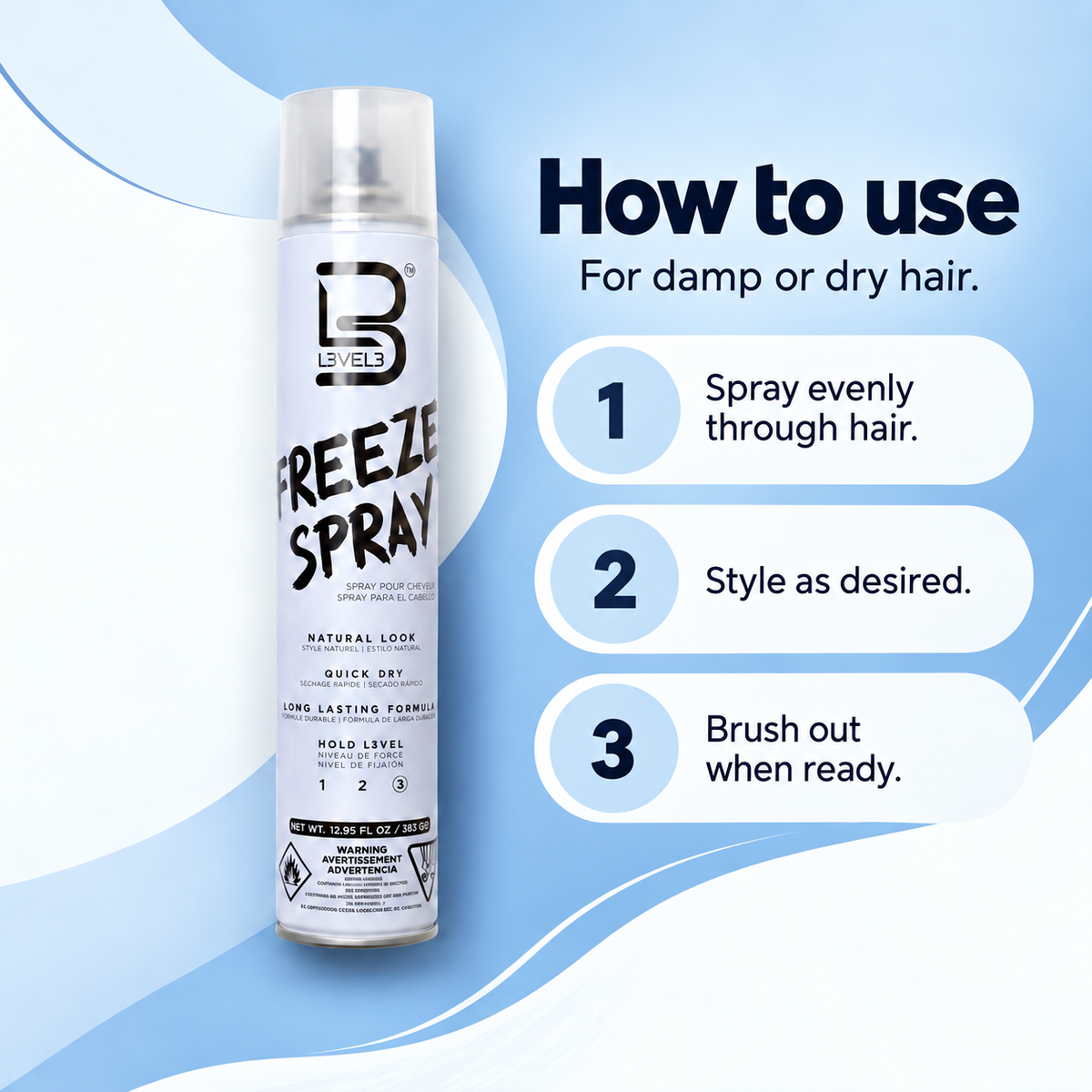 Congelar spray para el cabello