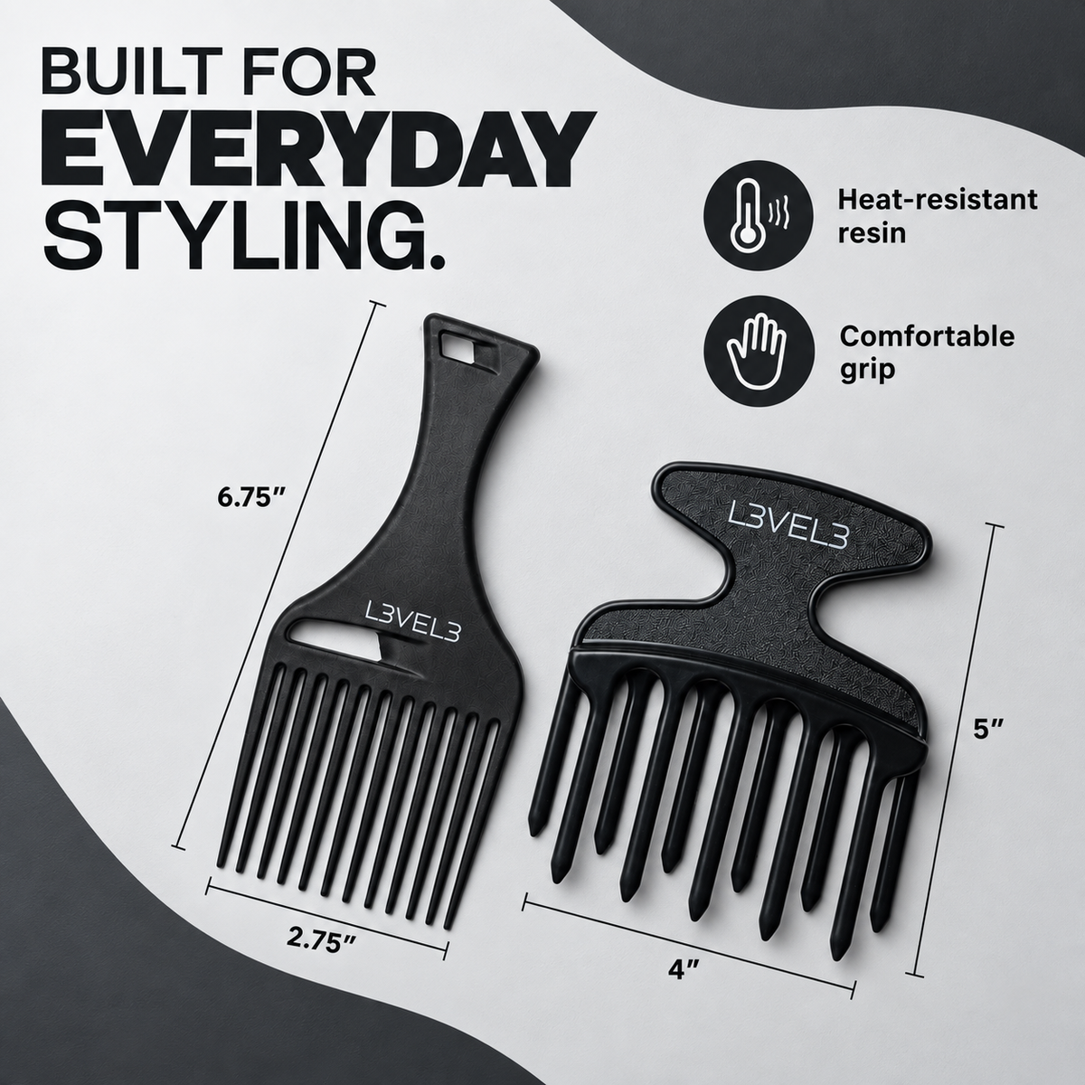 Juego de peines para el cabello - 2 piezas