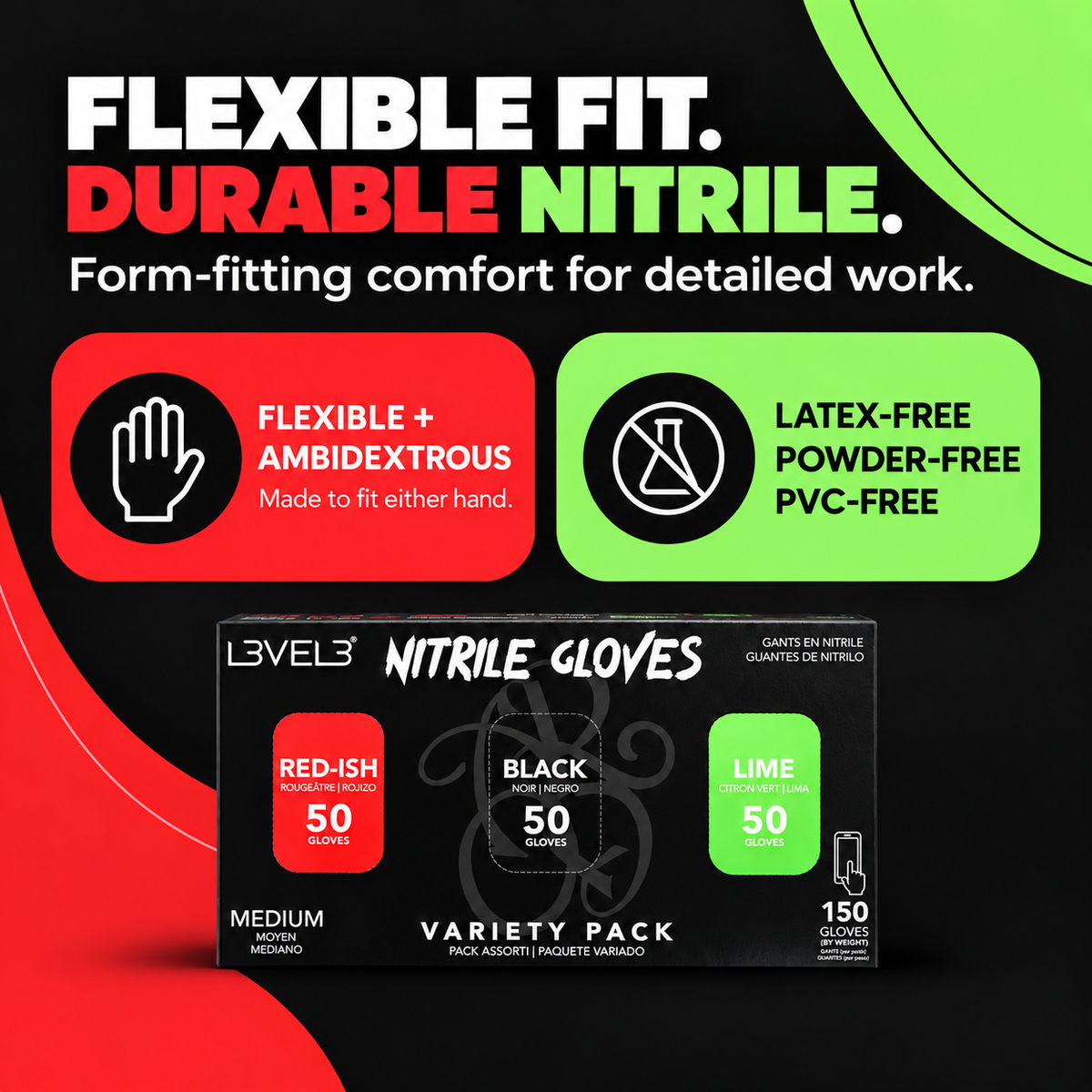 Nitrile Gloves Variety Pack
