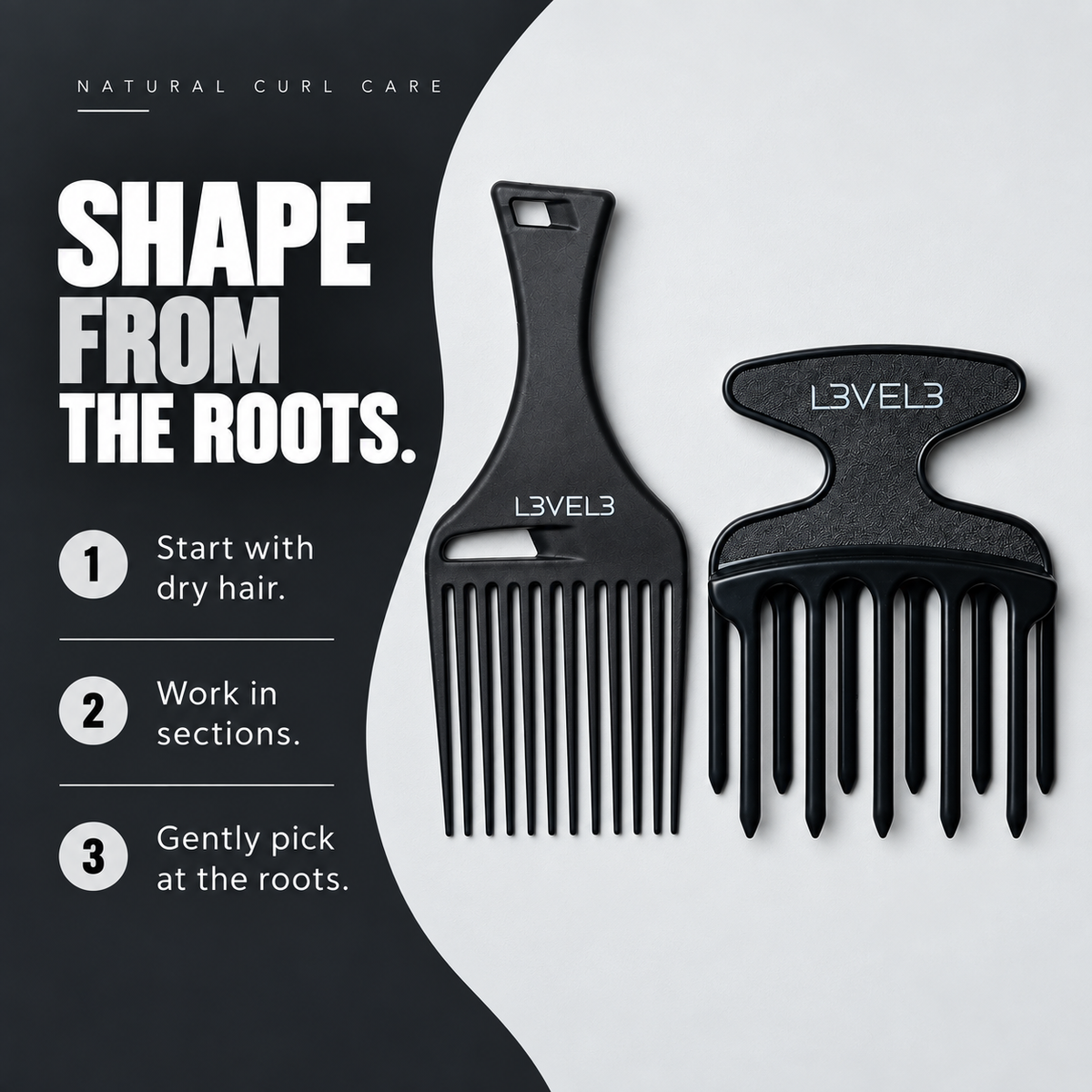 Juego de peines para el cabello - 2 piezas