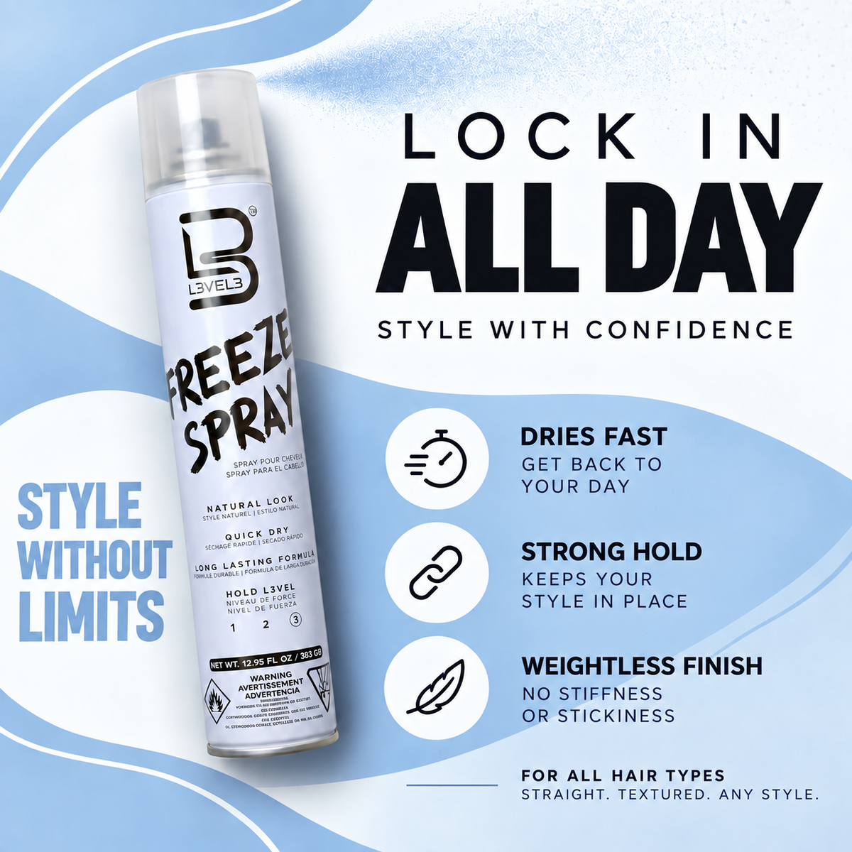 Congelar spray para el cabello