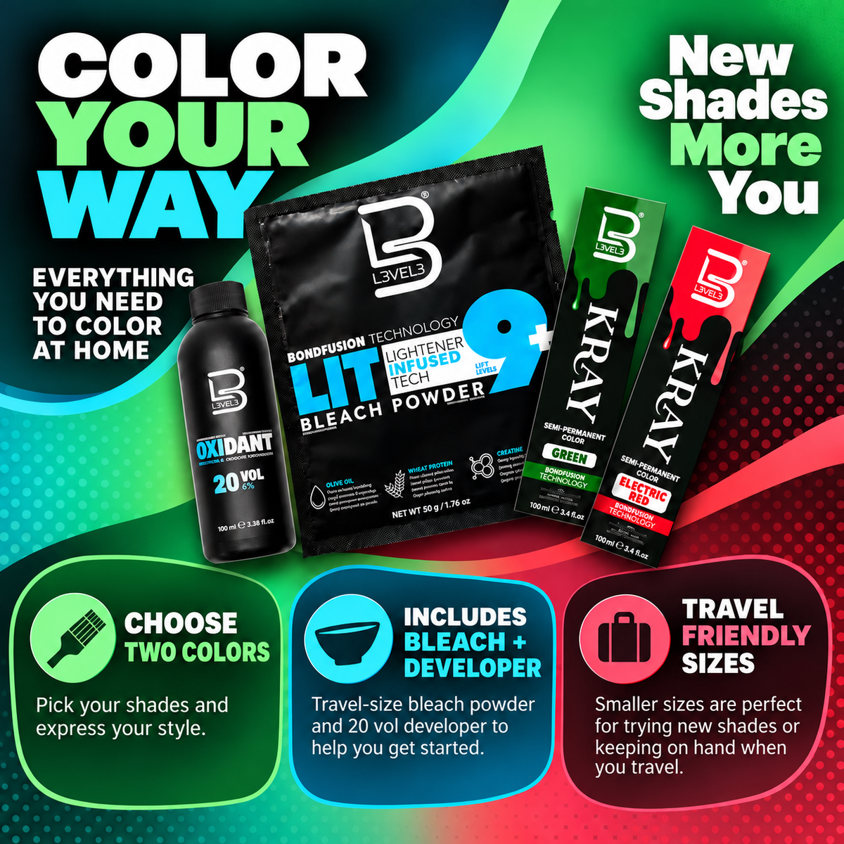 Kit de coloración para el cabello en casa