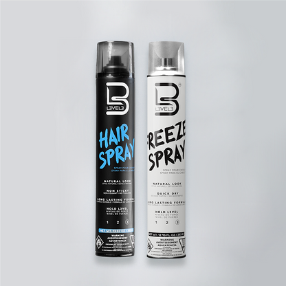 Paquete de spray para el cabello y spray fijador