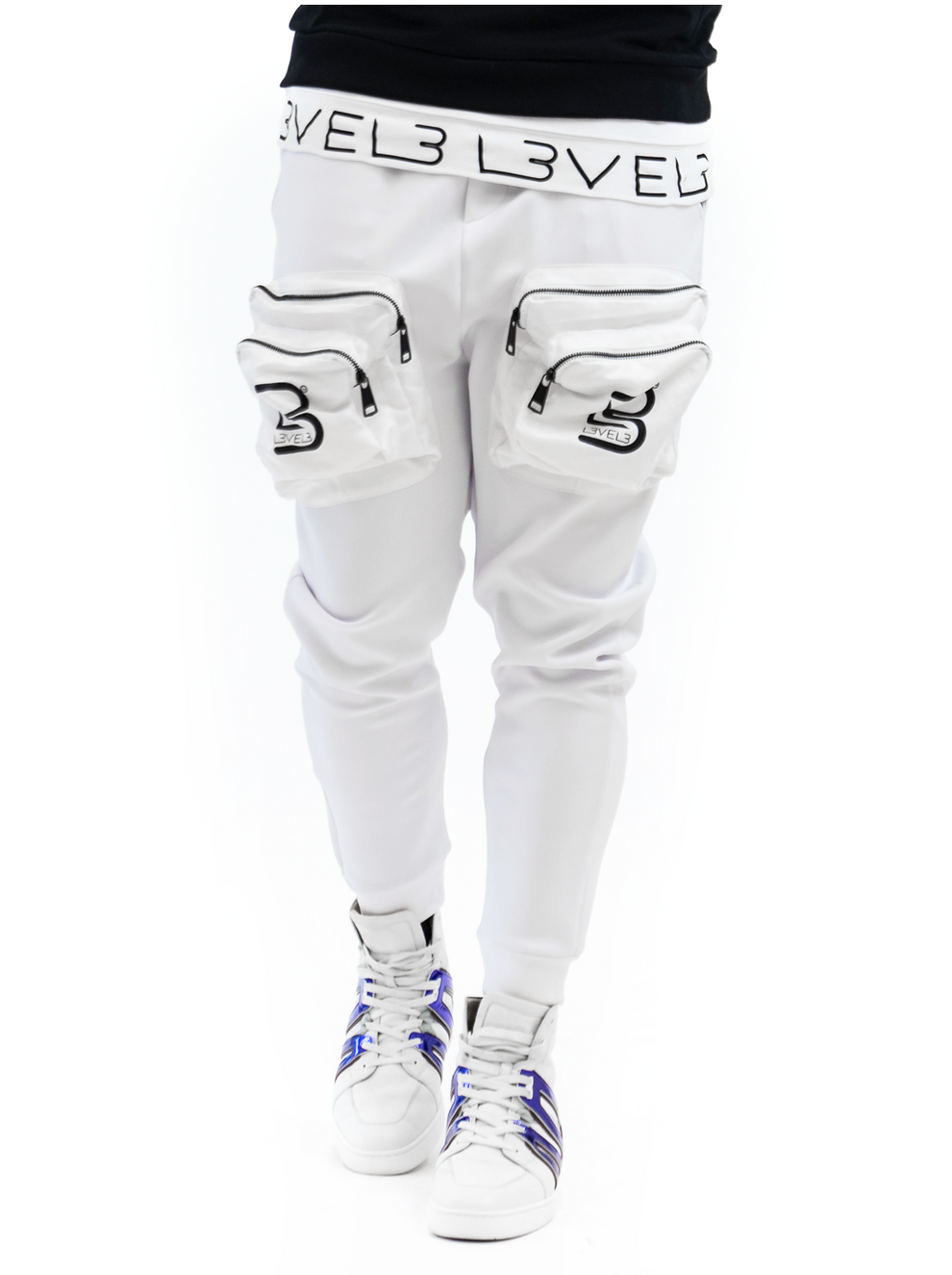 V TWELVE BACK LOGO PANTS L ホワイト Premium Sweatpants | The Premium Collection – L3VEL3