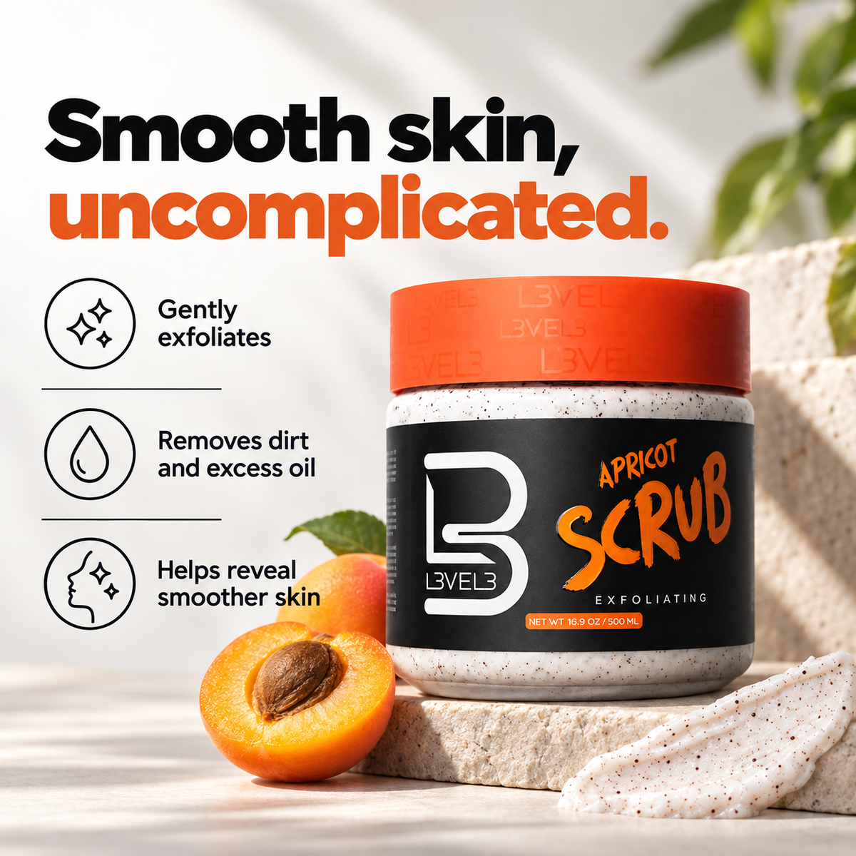 Exfoliante facial de albaricoque
