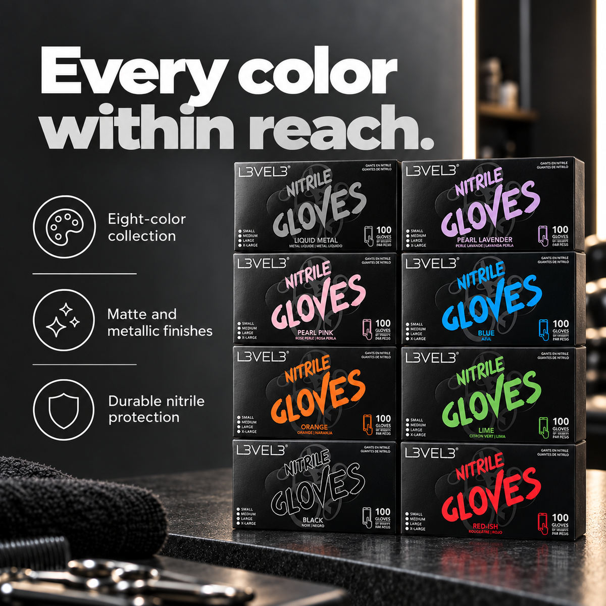 Complete Nitrile Glove Collection – 8 Pack