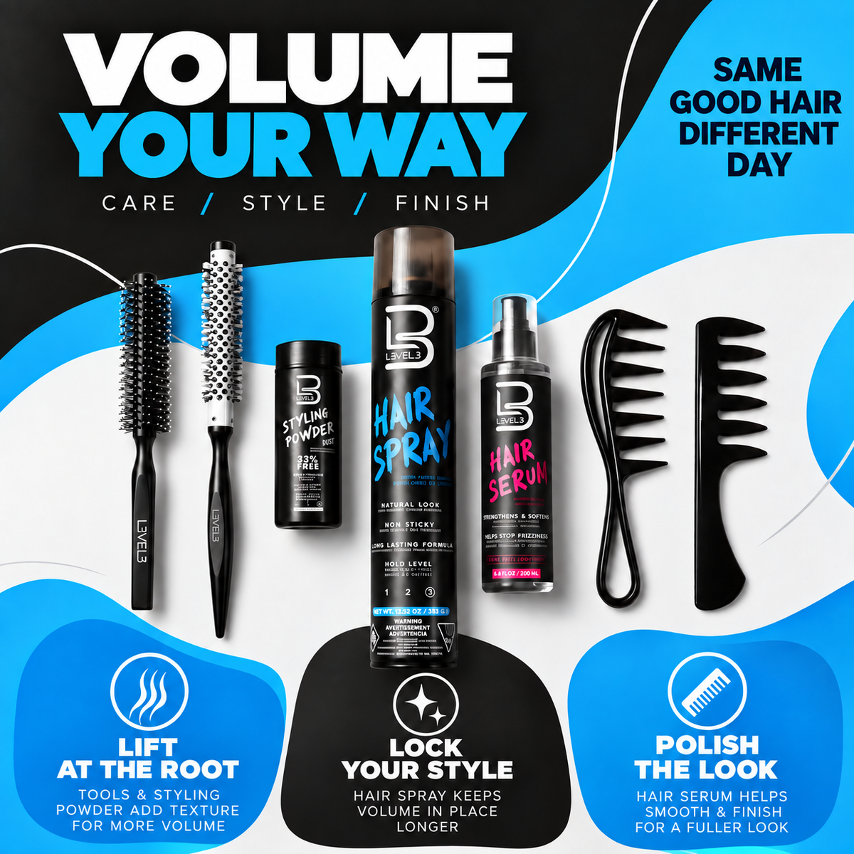 Kit para dar volumen al cabello