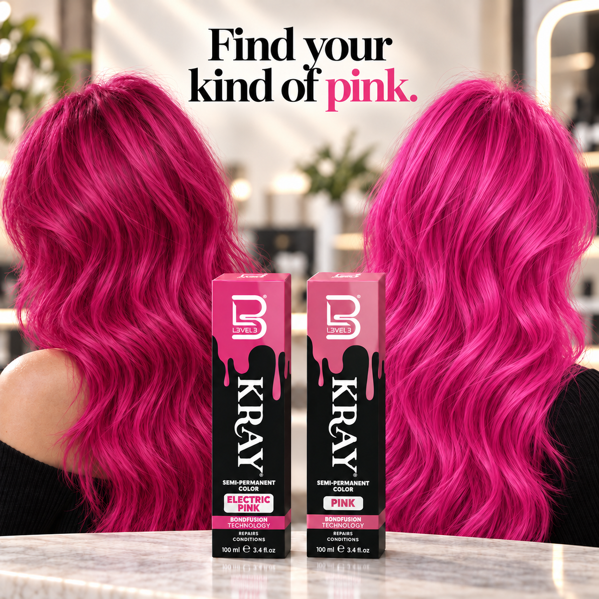 Electric Pink Semi Permanent Color