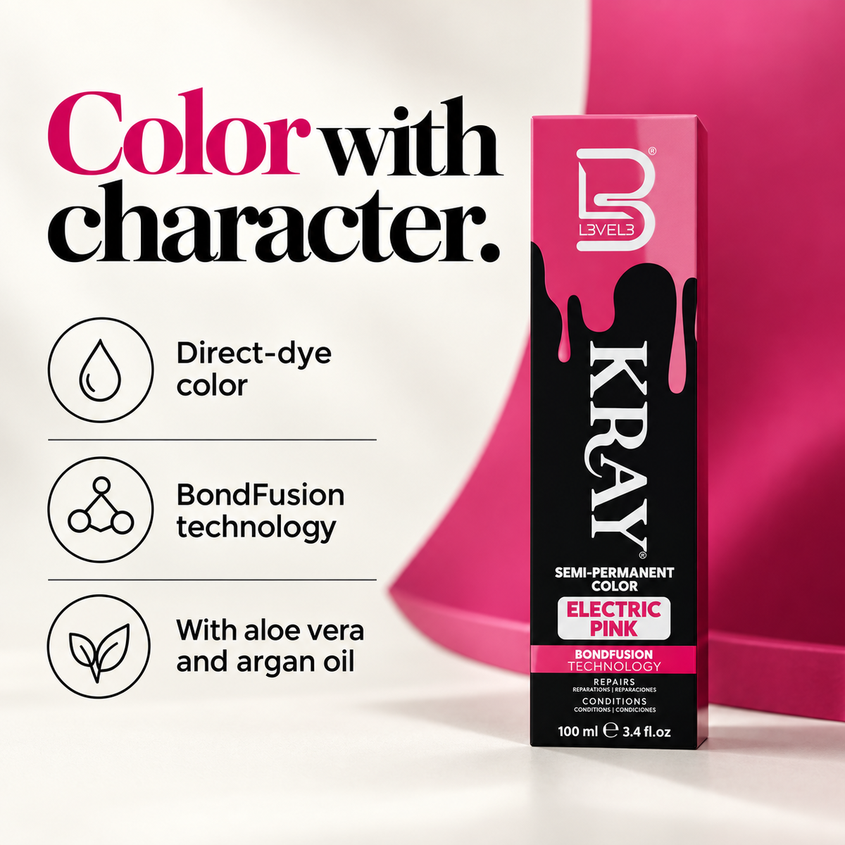 Electric Pink Semi Permanent Color