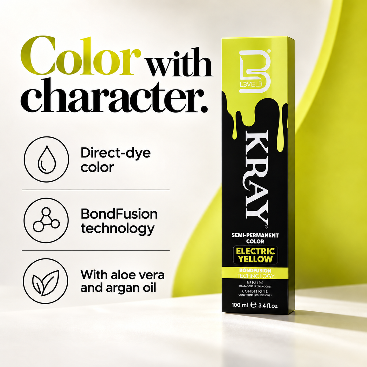 Electric Yellow Semi Permanent Color