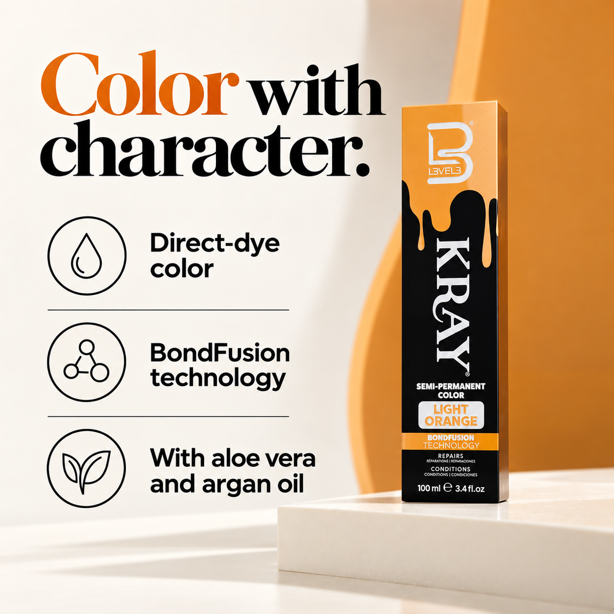 Light Orange Semi Permanent Color