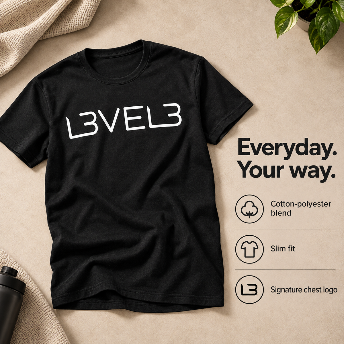 L3VEL3™ ATHLETIC Logo Tee