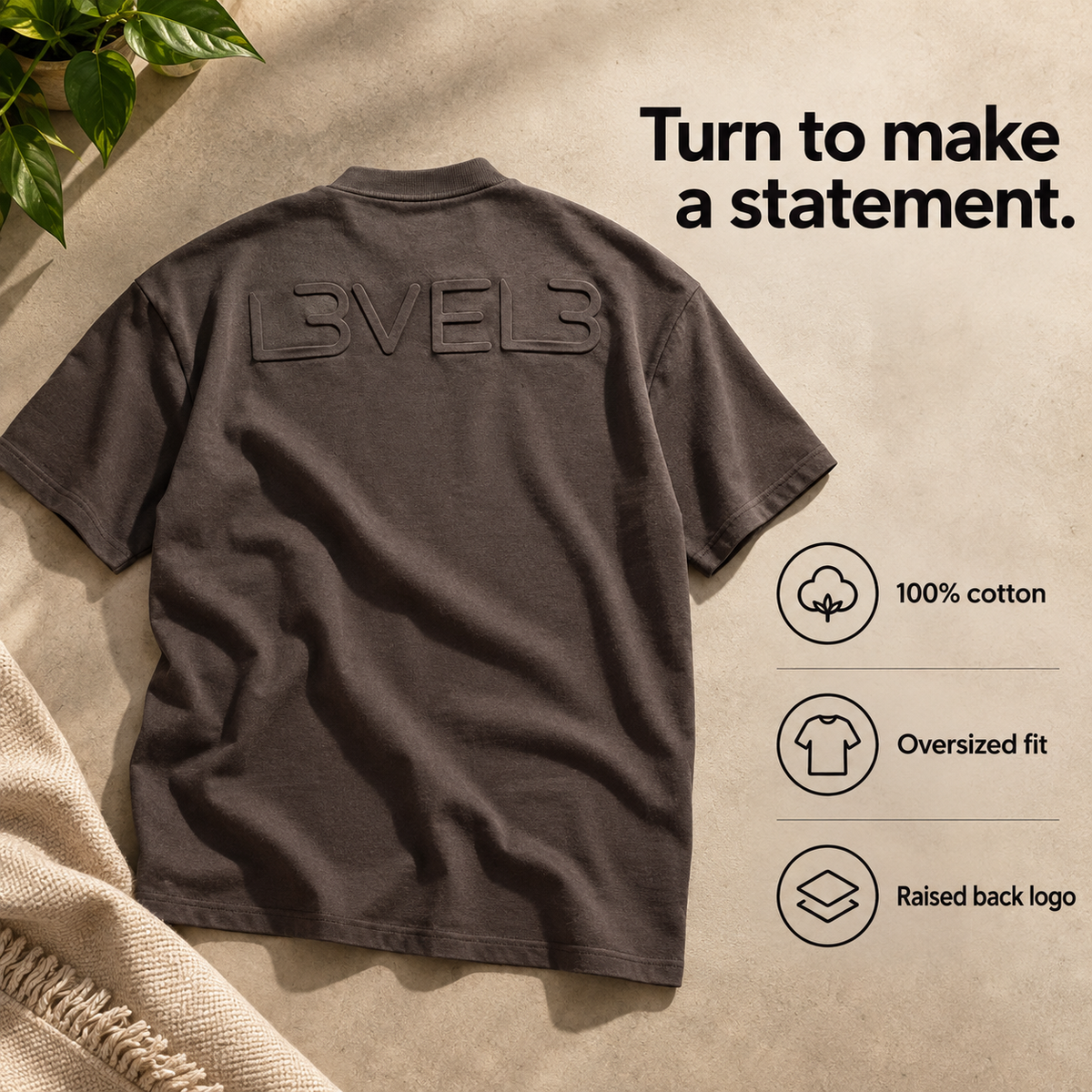 L3VEL3™ OVERSIZED Back Logo Tee