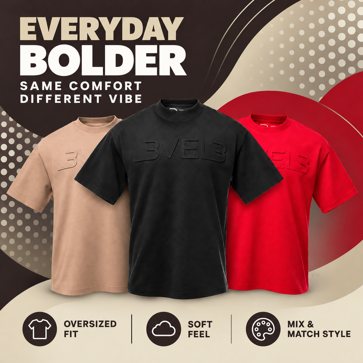 Oversized Logo Tee Mix & Match Bundle 3-Pack