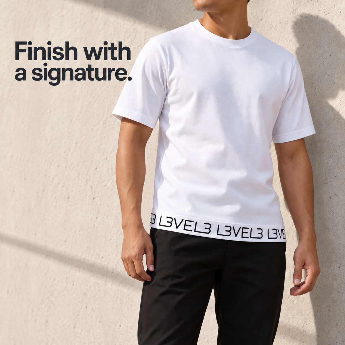 L3VEL3™ Premium Logo Strip tee