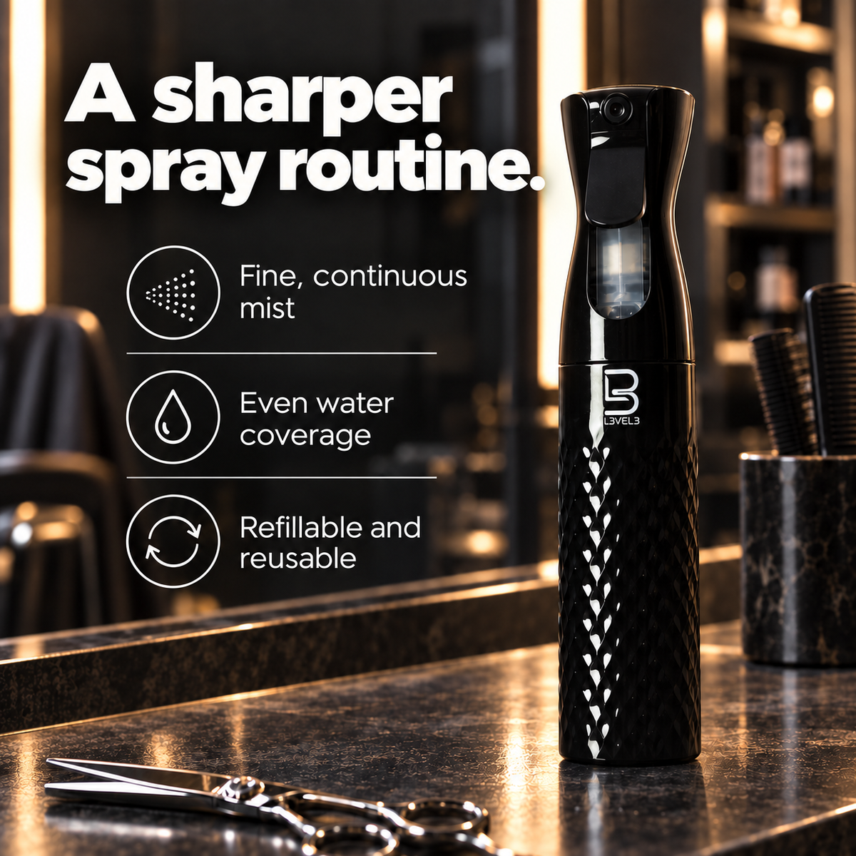 Beveled Spray Bottle