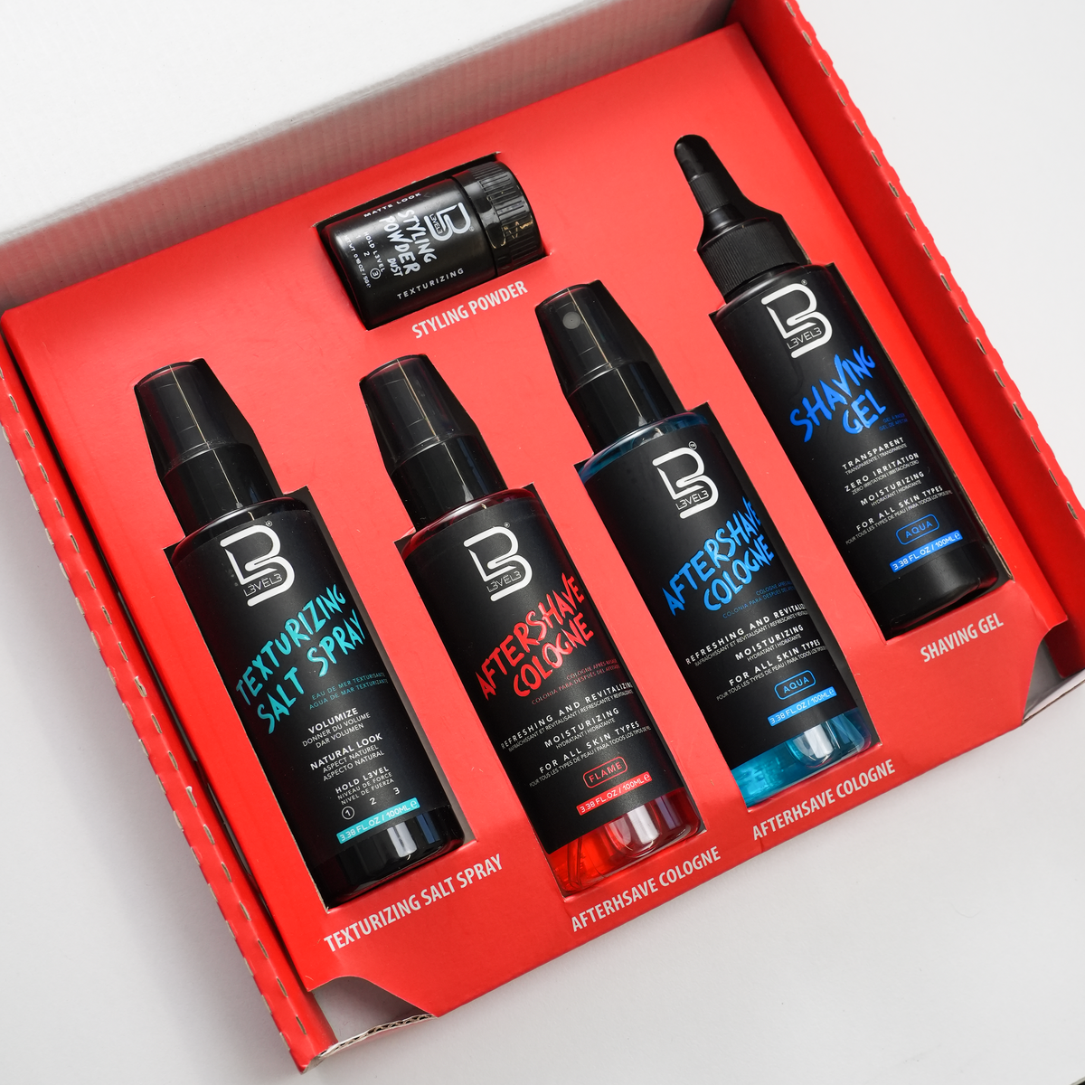 Travel Kit – Aftershave Cologne, Shaving Gel, Salt Spray & Styling Powder