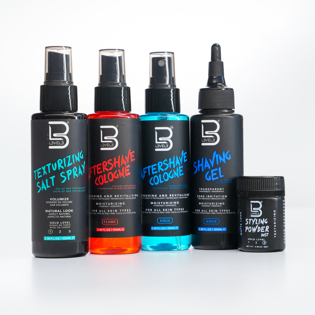 Travel Kit – Aftershave Cologne, Shaving Gel, Salt Spray & Styling Powder