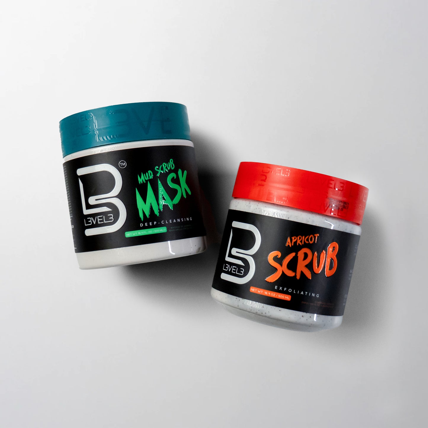 Level 3 Mud and Apricot Facial Scrub Bundle